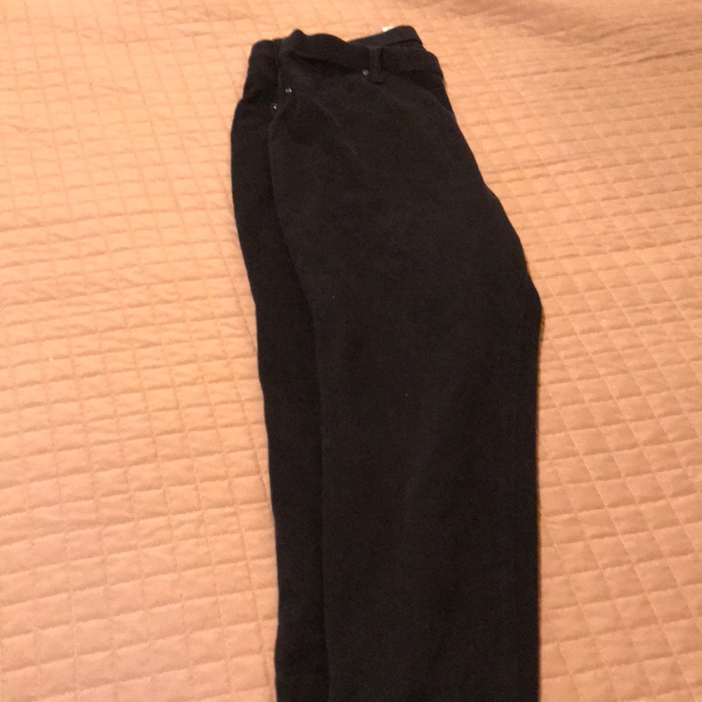 Black stretch skinny twill jeans